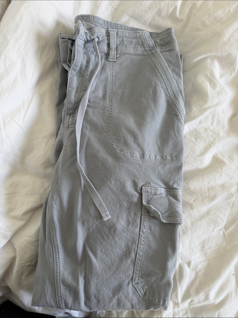 American Eagle Outfitters Light Gray Women's Cargo Pants
